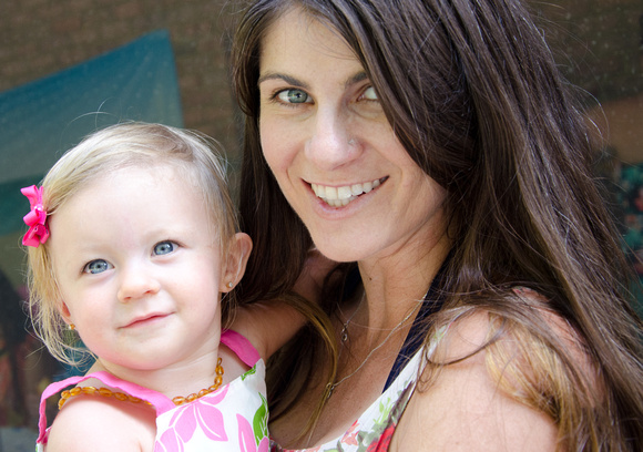 Lynsey Pastrana and daughter Addy Pastrana at her first birthday